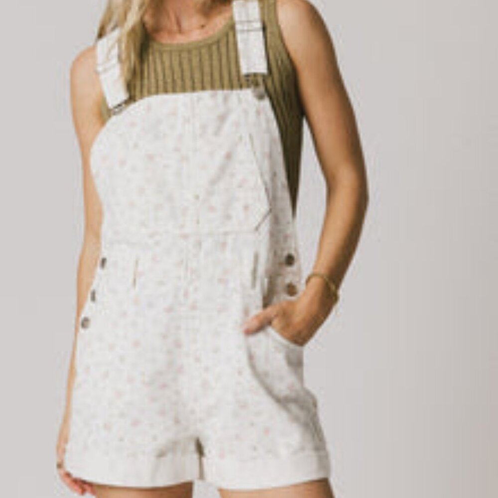 Bohme Ricki Floral Denim Overalls